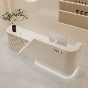 เคาน์เตอร์ต้อนรับไม้สไตล์โมเดิร์นเรียบง่าย สำหรับร้านค้าขนาดเล็ก เคาน์เตอร์แคชเชียร์ ร้านเสริมสวย ร้านขายเสื้อผ้า บริษัท บาร์หน้าร้าน สำหรับโรงยิม โรงพยาบาล - Product Image 3