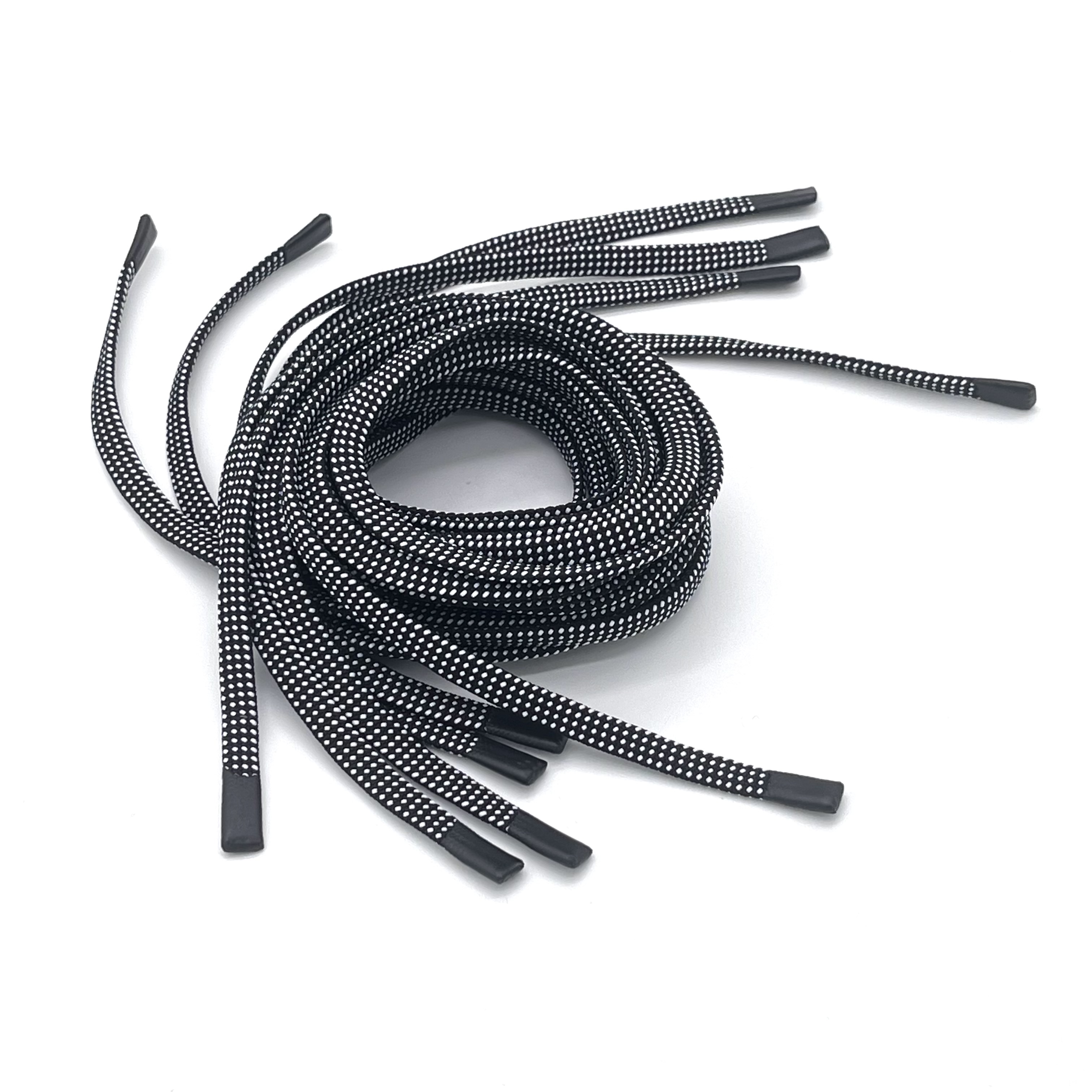 2026 Sofine Factory Direct Durable and Stylishly Versatile Black and White Flat Drawcord