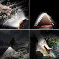 Tragbare Notfall-LED-Taschenlampe für den Außenbereich, USB-Aufladbar, IP65, ABS-Kunststoffgehäuse, Camping-Taschenlampe