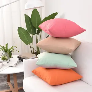 Grosir Sofa taman teras bantal mebel luar ruang bantal Sofa dekoratif persegi tahan air sarung bantal penutup