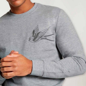 Sudadera de cuello redondo para hombre de corte clásico 100% algodón French Terry alta calidad Anti-Shrink bordado de punto - Product Image 4