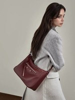 Tas Ransel Hobo Kulit Asli Vintage Korea Musim Gugur Kapasitas Besar Tas Selempang Wanita