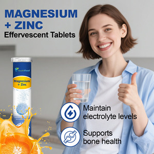 Tabletas Efervescentes de Magnesio+Zinc para Adultos, Favorecen la Función Muscular, el Sistema Inmunológico, Ayudan a Relajar los Músculos y Aportan Energía - Product Image 3