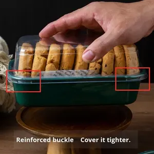 Boîte d'emballage rectangulaire transparente Peach Crisp pour sandwichs, mochi, jaune d'œuf salé, Snow Mei Niang, gâteau de la femme, pâtisserie chinoise - Product Image 2