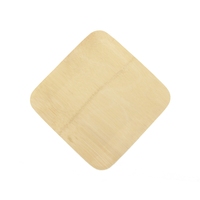 Assiettes en bambou jetables personnalisées faites à la main en gros pour la restauration, les collations et les desserts pour les fêtes