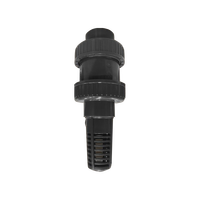 Vanne de fond de tuyau en PVC-FT SCH 80 CPVC DN50 pour température normale, à union simple NPT BSPT, pour système de tuyauterie automatique/manuel
