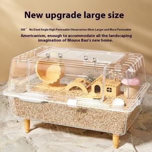 Gabbia per animali domestici di grandi dimensioni di una grande gabbia trasparente per criceti con interni spaziosi - Product Image 2