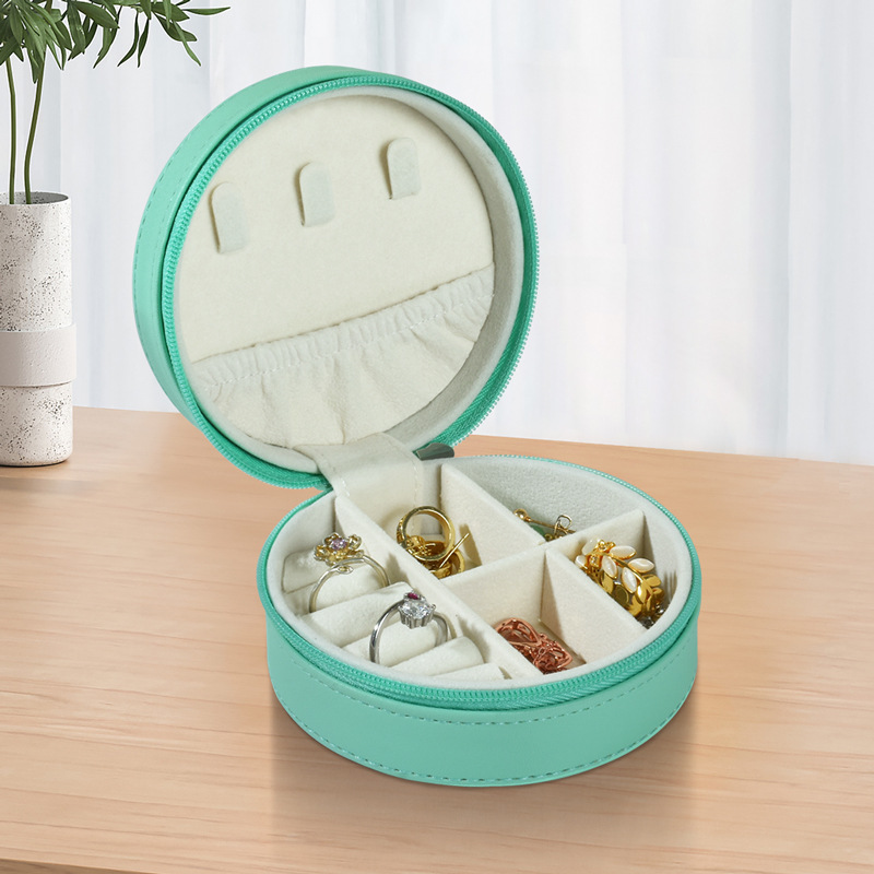 Pelle PU rotonda - Blu Tiffany