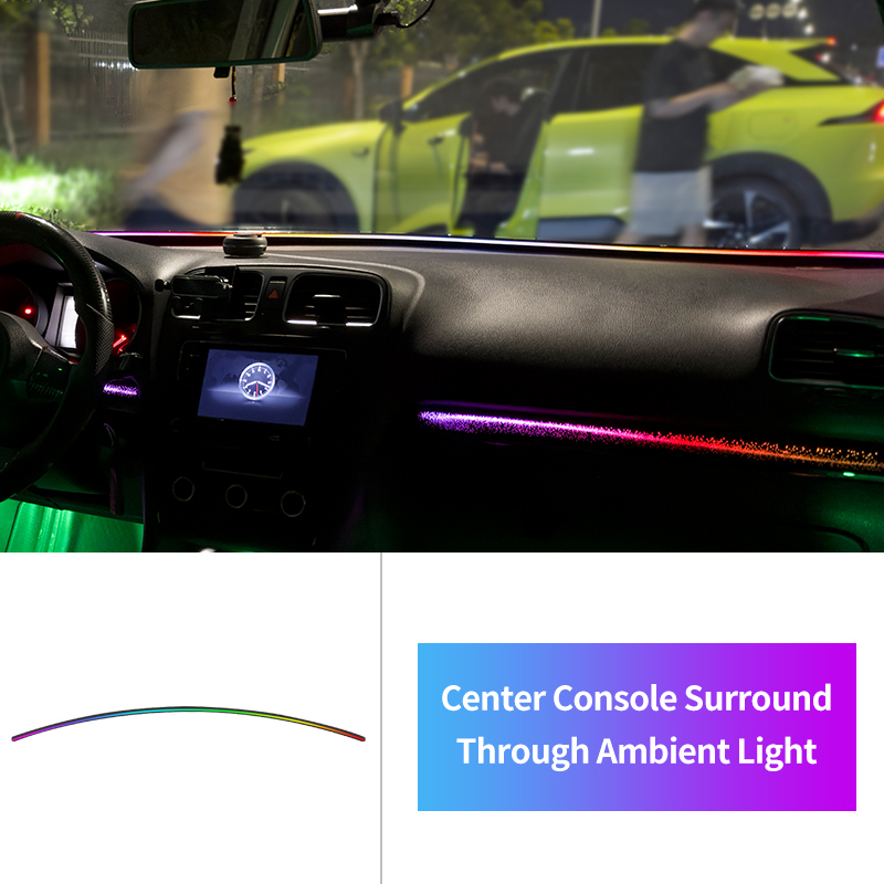 Console centrale avec éclairage d'ambiance intégré