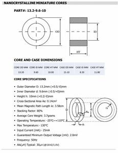 Cinta Nanocristalina de Núcleo Nano Mini Avanzada con Excelente Estabilidad Térmica que Proporciona Propiedades Magnéticas Superiores - Product Image 6