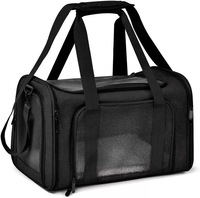 Nouveau Sac à Dos de Transport pour Animaux de Compagnie en Maille PU Imperméable Pliable Style Niche Classique Portable et Adapté à Toutes les Saisons pour Chats et Petits Chiens