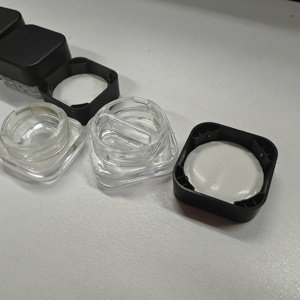 Hot sale Black tamper-evident <b>glass</b> <b>jar</b>, eye cream <b>jar</b>, small-sized face cream <b>jar</b> 3g 5g cosmetic sample <b>jar</b>, - Product Image 3