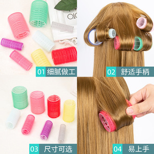 Rulos para el Cabello de Plástico sin Calor, Cilindro de Color Aleatorio, Paquete de 6, para Dar Volumen y Peinar el Cabello - Product Image 3