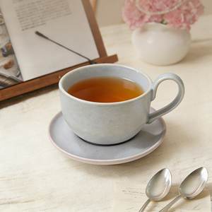 ชุดแก้วกาแฟเซรามิกดีไซน์สร้างสรรค์พร้อมจานรอง สีพื้นแบบด้าน พร้อมช้อน สำหรับใช้ในบ้าน - Product Image 4