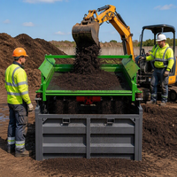 Machine de criblage de sol à un seul étage SL-VS70, portable, à tamis vibrant pour la séparation du sol, du compost et du sable
