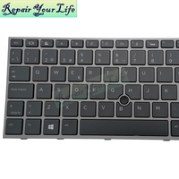 Tout nouveau clavier rétro-éclairé espagnol SP pour HP ZBOOK 15 G5 15 G6 17 G5 17 G6 clavier L12765-071 avec cadre argenté et point de suivi
