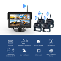 4 canales AI detección 720P 1080P 2,4 Ghz caravana batería coche vista trasera marcha atrás respaldo inalámbrico camión Cámara