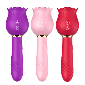 <strong>Drop</strong> Shipping Powerful Rose-Shaped USB Dildo Sucking Clitoris Stimulation <strong>Sex</strong> Toy for Women Juguete Sexual - Product Image 6