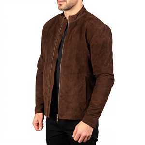 Gingtto Vintage Custom Logo <strong>Jacket</strong> Men Casual Suede Mens Motorcycle <strong>Jacket</strong> - Product Image 4