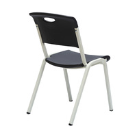 Chaises de banquet empilables d'extérieur, chaises portables pour l'école, chaise en plastique HDPE empilable avec pieds en acier chromé