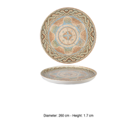 Assiette plate Celest avec rebord Ø 26 cm H 1,7 cm Empilable Porcelaine fine Impression numérique Rinart