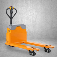Transpalette Électrique Autoporté de 3 Tonnes avec Plateforme Repose-Pieds Pliable et Fourches Robustes de Calibre Épais pour Terminal de Fret