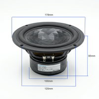 Samtronic Kit DIY d'enceintes de médiums et de graves en aluminium de 6,5 pouces + Tweeter AMT et filtres de crossover pour la division des fréquences audio