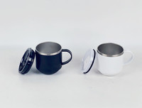 Flacon à vide à double paroi Design Camping 330ml Tasse pour boissons chaudes et froides Couvercle coulissant Tasse à café avec poignée pour thé Voyage