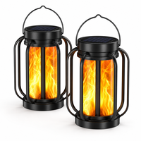 Lanterne solaire à LED, lampe torche portable, étanche IP65, rechargeable, lampe suspendue en ABS pour jardin, camping