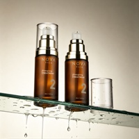 Flacon de sérum en verre givré ambré avec pompe dorée, emballage pour soins de la peau, flacon de crème pour le visage, pompe à lotion 2oz, 30ml, 40ml, 50ml, 60ml