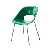 Chaise de salle à manger moderne et minimaliste avec dossier en plastique, ton crème, style mi-siècle, démontable, pour hôtels et salons de thé