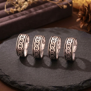 Anillo de Pie Elegante para Mujer, Estilo Antiguo, Plateado, Indio, Moderno, Accesorio con Estilo - Product Image 4