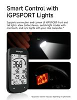Speedometer GPS Sepeda BSC100MAX, Fungsi Pengingat Waktu Senja, Tahan Air IPX7, Meter Sepeda untuk Latihan Bersepeda di Luar Ruangan