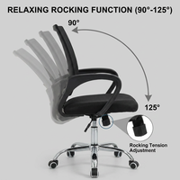 Ergonomik Fileli Ofis Koltuğu Döner Çalışma Koltuğu Yüksekliği Ayarlanabilir Bilgisayar Masası Koltuğu