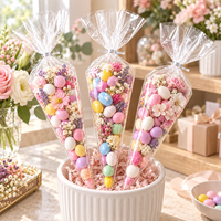 Sacs d'emballage pour bonbons en forme de triangle, manchon floral, emballage pour fleurs