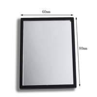 Miroir de poche miniature personnalisé en alliage de zinc, compact, rectangulaire, avec impression personnalisée sur une seule face