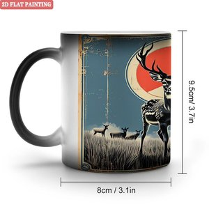 Blank Mug Frosted Black 11oz Heat Sensitive Custom Art <b>Ceramic</b> <b>Cup</b> - Product Image 1