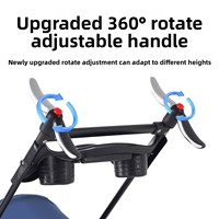 Poussette Métallique NIUNIU pour Animaux de Compagnie (Chiens et Chats) - Exportation Transfrontalière - Légère, Pliable, 4 Roues, Écologique, Utilisation Extérieure Toutes Saisons