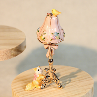 Boîte à bijoux en émail Yishangbao, ornement baignoire à bulles, style européen, rose mignon, luxe léger, cadeau pour la maison, le bureau, mariage
