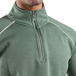 Chándal al por mayor para hombre, liso, con media cremallera, personalizable, de manga larga, cuello alto, corte regular, para invierno - Product Image 3