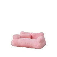 Canapé pour animaux de compagnie de luxe pour chiens et chats, en velours flanelle, lit d'hiver avec housse amovible, doux, imperméable et respirant, rembourrage en coton
