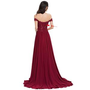 Robes de <span class=keywords><strong>demoiselle</strong></span> <span class=keywords><strong>d</strong></span>'<span class=keywords><strong>honneur</strong></span> en mousseline de soie avec appliques en dentelle, sur mesure, couleur personnalisée, grande taille, épaules <span class=keywords><strong>d</strong></span>énudées, fente haute, longues, <span class=keywords><strong>pas</strong></span> chères, pour les fêtes - Product Image 3