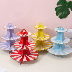 Soporte de Papel para Cupcakes y Postres de 3 Niveles, Exhibidor para Fiestas de Cumpleaños, Bodas, Decoración para Fiestas Infantiles - Product Image 2