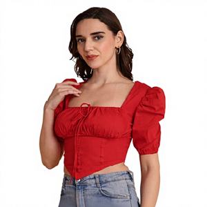 Haut Bustier Corset Léger Imprimé pour Femme, Confortable, Décontracté, 100% Coton, Séchage Rapide, Idéal pour le Quotidien, Pique-nique, Fête, Plage - Product Image 1