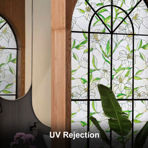 <span class=keywords><strong>Película</strong></span> Decorativa para Ventanas con Diseño de Virgen María y Lirios, <span class=keywords><strong>Película</strong></span> de Privacidad para Ventanas, Esmerilada, 3D, Floral, Estática, Bloqueadora de Calor - Product Image 4