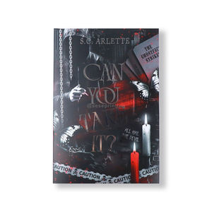 Hardcover Thriller Novel Printing <b>Red</b> Mystery Crime Book Black Cover Perfect Binding Custom Sprayed Edges with Foil Stamping - Product Image 3