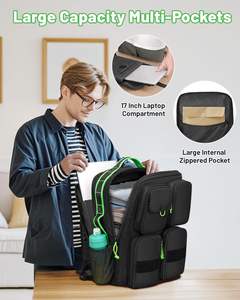 Zaino per Computer personalizzato pesante da 17 pollici zaino per <span class=keywords><strong>Laptop</strong></span> da viaggio portatile con tasche Multiple - Product Image 5