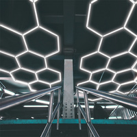 Éclairage LED hexagonal pour garage, connexion sans soudure, haute efficacité, pour atelier automobile