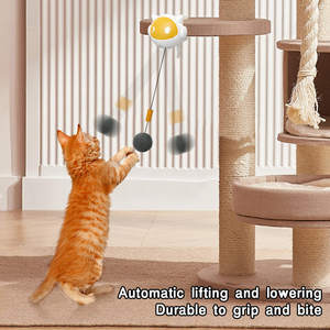 Juguete Eléctrico Interactivo para Gatos con Elevación Telescópica, Bola Oscilante, Cuerda Ajustable, Montaje Universal para Gatos, Juguete para Interiores - Product Image 1