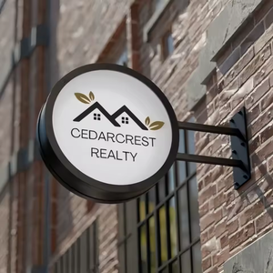 도매 라운드 아크릴 상업 사인 라이트 박스 매달려 옥외 광고 라이트 박스 - Product Image 4